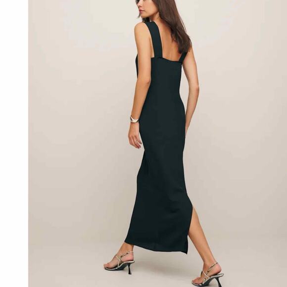 Reformation Vea Maxi Dress Palo Black Size US 10 Minimalist - Picture 8 of 11